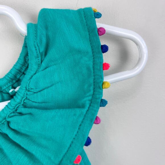 Mini Boden Charlie Pom Jersey Tank Top Green 7-8 - Picture 3 of 6